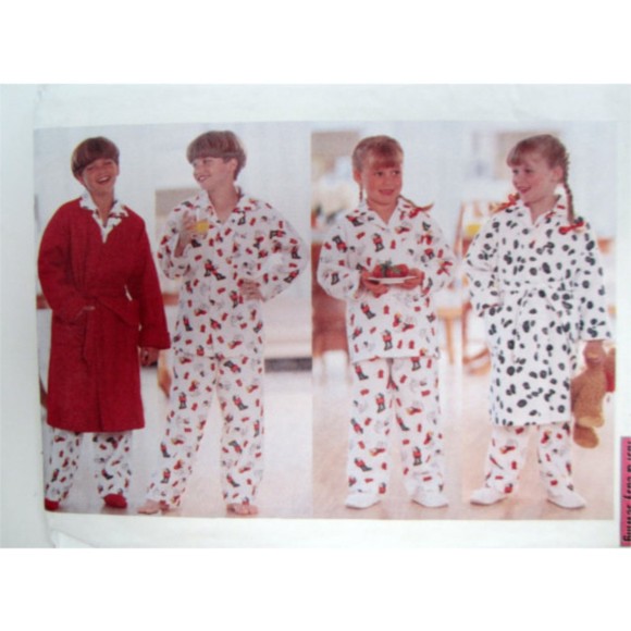 Vintage ©2001 - Butterick 5853 Boys, Girls Robe, Belt, Pajamas  - Size L-XL - Picture 3 of 4